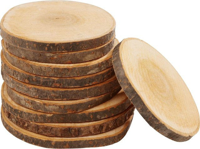 VBS Rindenscheiben Rund in Beige aus Naturmaterial - Bild 1