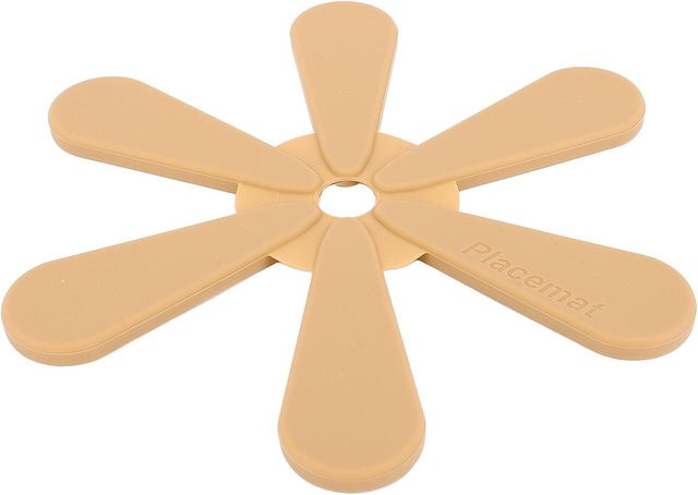 Hitzebeständiger Silikon Topfuntersetzer rutschfest von Koogeelife in Beige - Bild 1