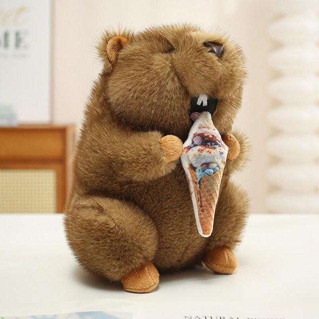 Yiran toy Murmeltier Stehendes Plüschtier, Braun, ab 14 Jahre - Bild 1