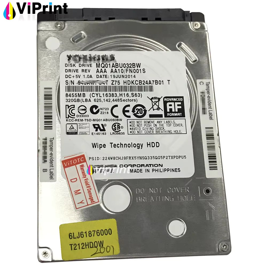 Toshiba HDD Festplattenlaufwerk 320 GB in Silber mit Wipe-Technologie-Verschlüsselung für Kopiergeräte MQ01ABU032W MQ01ABU032BW - Bild 2
