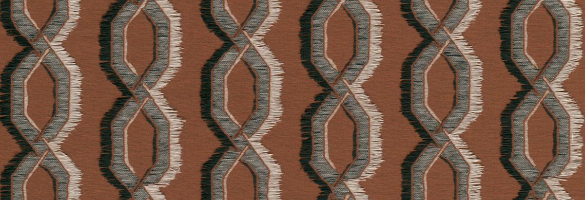 Arte Tapete Franges in Chestnut Brown mit abstraktem geometrischem Design aus Vlies - Bild 2