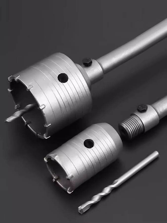 CNHENRY SDS Plus Lochsäge Set mit TCT Hartmetall-Bits für Beton, Ziegel und Zement, Farbe: Silber, Durchmesser: 30,0 mm - Bild 6