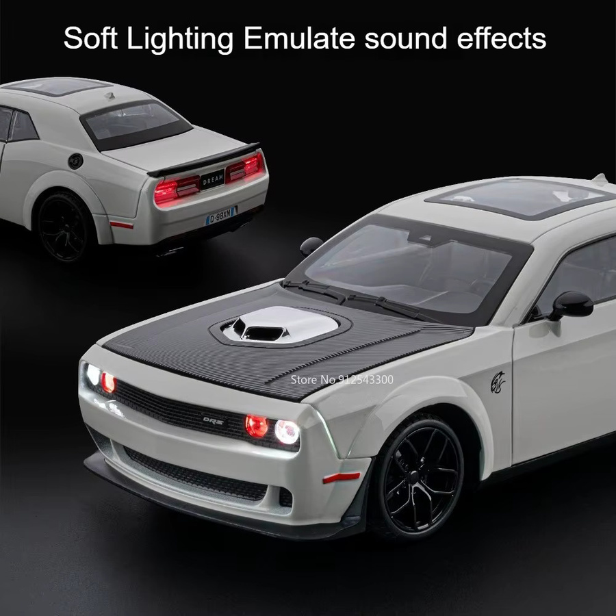 RMZ city Hellcat 720S Modellauto, Maßstab 1:18, mit öffnenden Türen, Sound und Licht, Stoßdämpfung, Rückziehfunktion, orange - Bild 3
