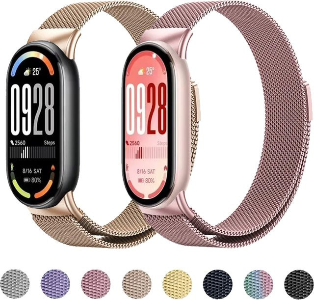 Uhrenarmband Milanese für Xiaomi Mi Band 8 9 10, Metall, Unisex - Bild 1