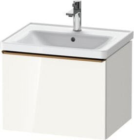 Duravit Waschtischunterschrank D-Neo in Bronze und Weiß Hochglanz, B/T/H: 58,4 x 45,2 x 44 cm - Bild 1