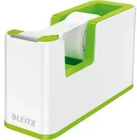 Leitz WOW Duo Colour Klebefilmabroller ergonomisch mit Klebeband in Weiß/Grün (Breite: 19 mm, Länge: 33 m) - Bild 1
