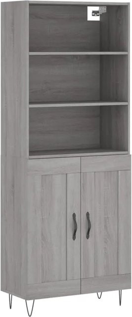 vidaXL Highboard Grau Sonoma B/T/H: 69,5 x 34,0 x 180,0 cm aus Holzwerkstoff und Metall - Bild 1