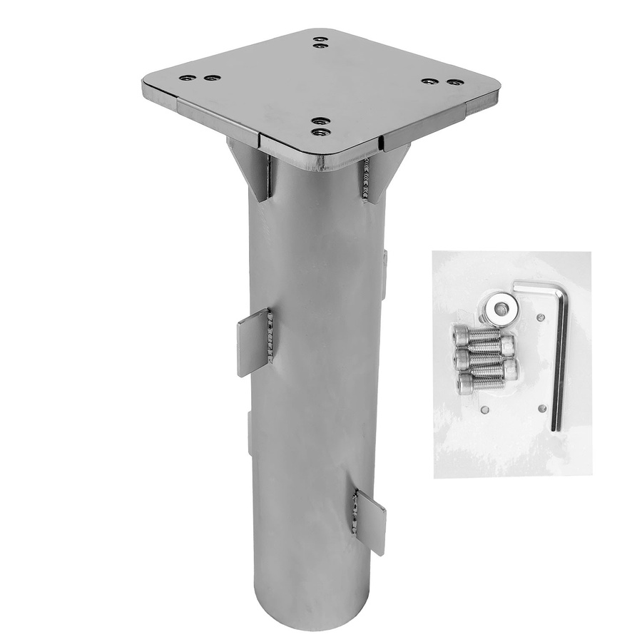 Bodenanker für Ampelschirme aus verzinktem Edelstahl in Silber, Länge im Erdreich: 40 cm, maximaler Stammdurchmesser: 8,2 cm - Bild 1