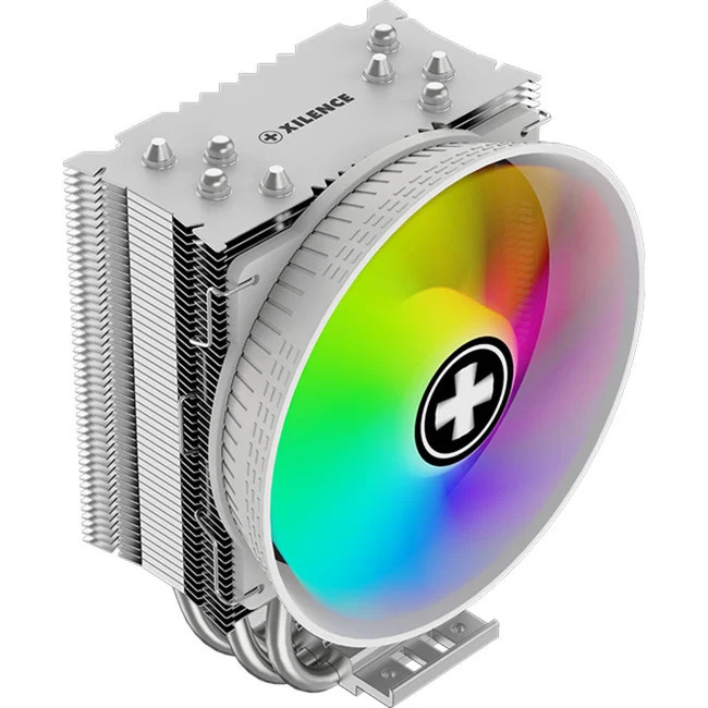 Xilence CPU-Kühler M404PRO.W.ARGB in Weiß und Silber - Bild 1