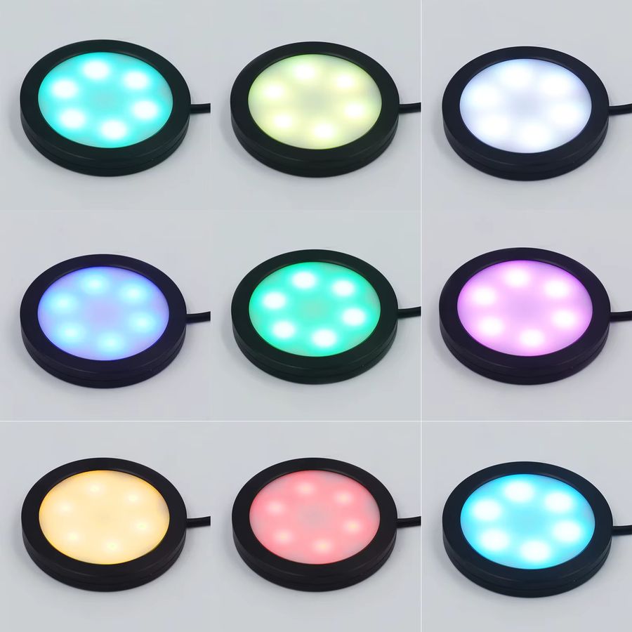 KISUFU RGB-Unterschrankleuchte in Schwarz mit 24-Tasten-Fernbedienung, dimmbar, USB-betrieben, 3 W - Bild 3