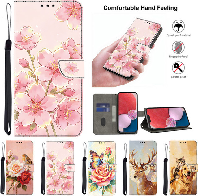 Magnetische Lederhülle für Samsung Galaxy A-Serie (A02s, A03s, A10, A11, A51, A52, A52s, A53, A54, A55, A56, A57, A70, A70s, A71, A72, A73) als Flip-Case - Bild 1