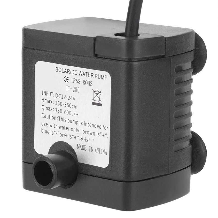 Neoglint Solar Power DC Mini Bürstenlose Tauchpumpe für Springbrunnen 24V aus Edelstahl und ABS - Bild 3