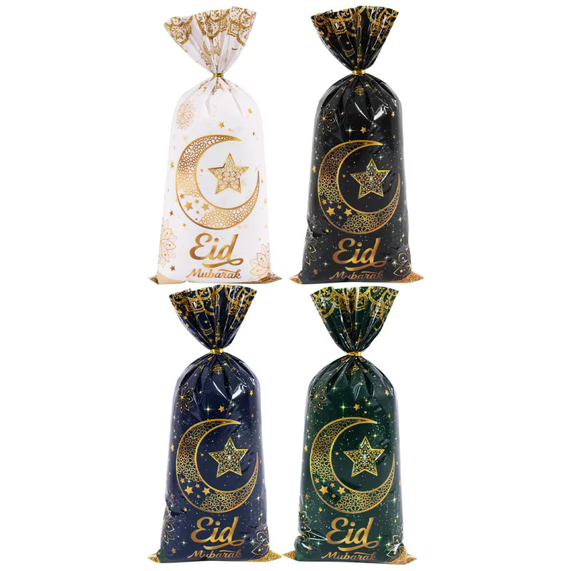 Eid Mubarak Geschenkverpackungsbeutel aus Kunststoff für Süßigkeiten und Cookies, Mehrfarbiges Ramadan Partyzubehör - Bild 4