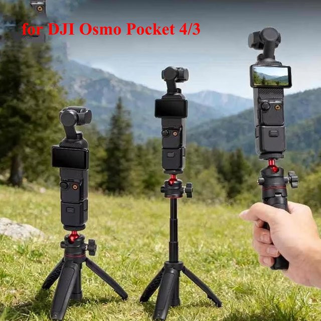 DJI Handheld Selfie-Stick Stativ für Osmo Pocket 4/3 Action-Kamera Zubehör in Schwarz - Bild 1