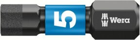 Wera 840/1 IMP DC Impaktor Sechskant-Bit, SW 5,0 mm, Länge 25 mm, Schwarz - Bild 1