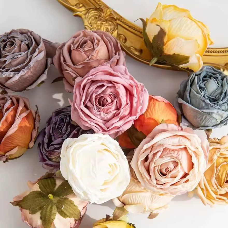 Premium Seidenrosen als künstliche Blumen für Hochzeits-Brautsträuße, Dekokränze und Gartenpartys in Multicolour - Bild 3