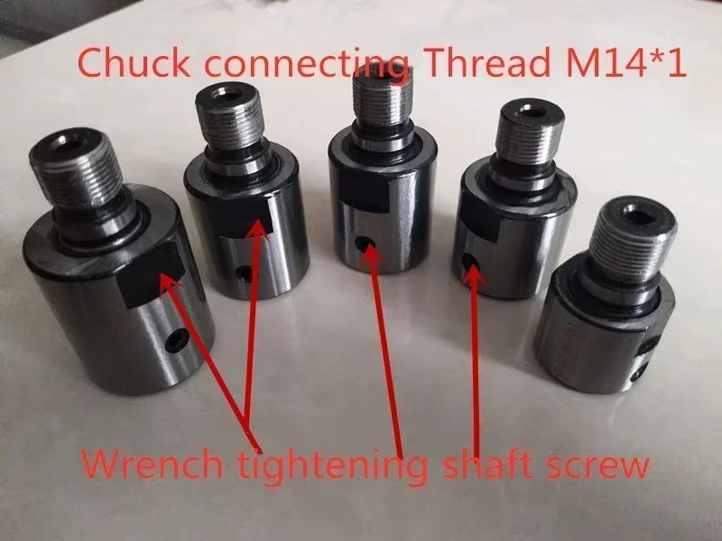 Pleuelmotor Verbindungswelle für K01 50 K01-63 K02-50/63 Mini Chuck DIY Holzdrehmaschine in Silber mit M14*1 Gewinde - Bild 3