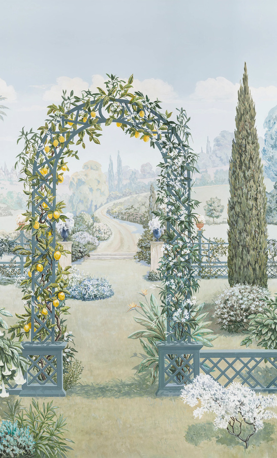 Isidore Leroy Tapete Paradis Perdu Natur Beige Mural mit floralem Vintage Design und botanischem Motiv aus Vlies, Breite: 50 cm, Höhe: 330 cm - Bild 1