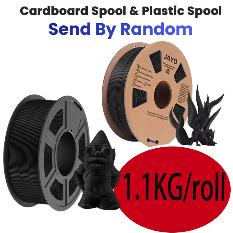 JAYO 3D-Filament Set für FDM-Drucker, 5 Rollen PLA/ABS/SEIDE in Schwarz, Durchmesser: 1,75 mm - Bild 6