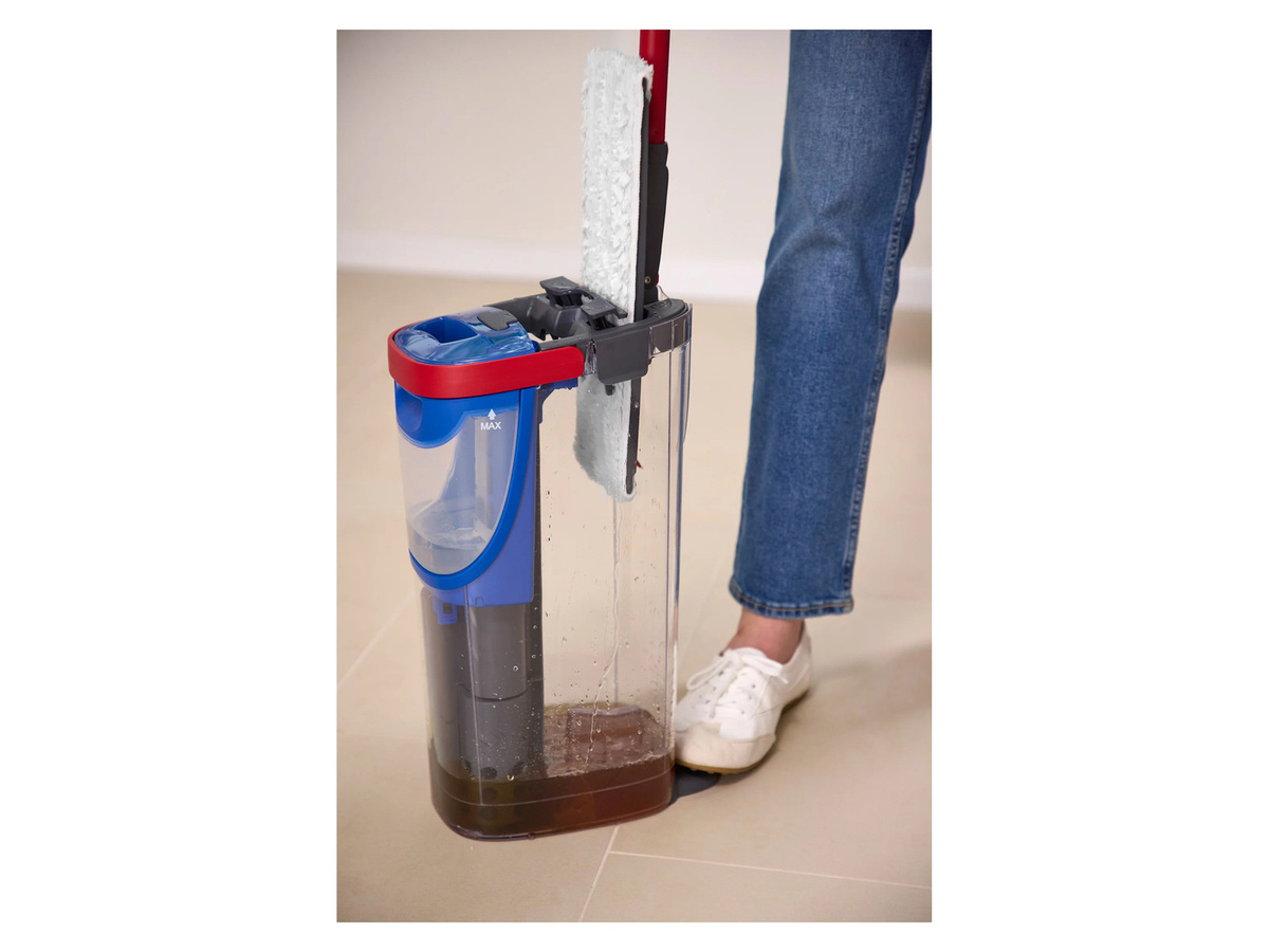 Vileda H2PRO Flat Mop Bodenwischer-Set mit Zweitanksystem in Schwarz/Rot - Bild 4