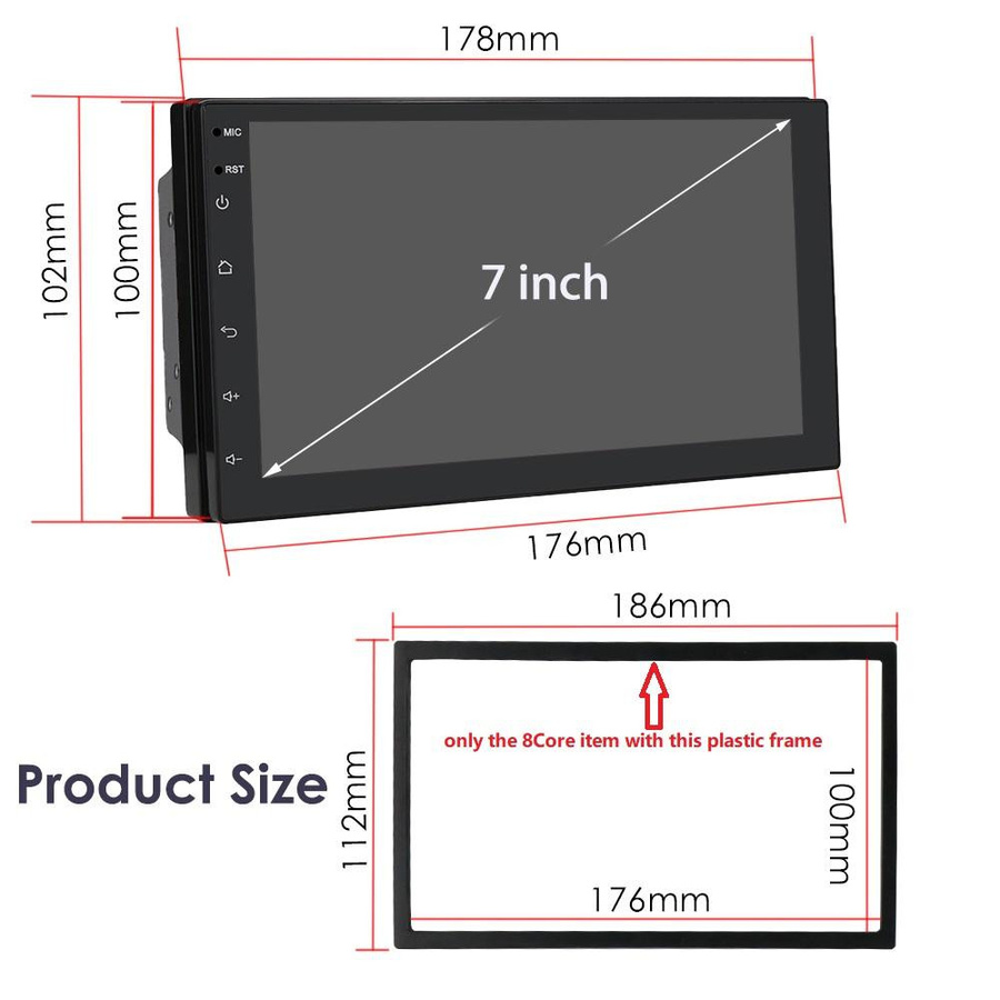 Hizpo Android Autoradio mit 7 Zoll Display, 2GB RAM, 32GB Speicher, GPS, Wi-Fi und 4G Unterstützung in Schwarz - Bild 8