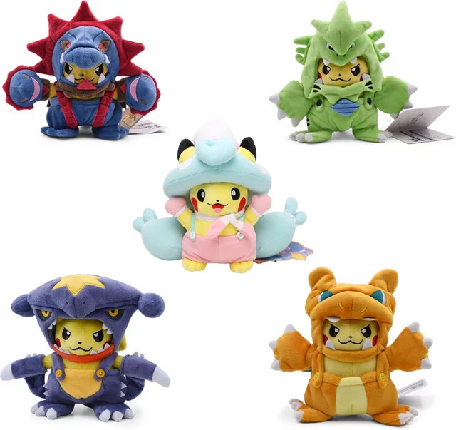 Bandai Pokémon Eevee Pikachu Glurak Lucario, Plüschtiere, Bunt / Mehrfarbig - Bild 1