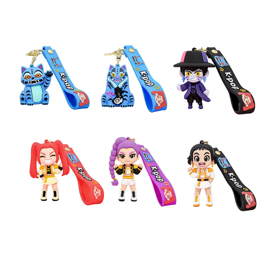 Bandai Anime- und Gaming-Schlüsselanhänger, 6-teiliges Set, Plüsch / Textil, Bunt / Mehrfarbig - Bild 3