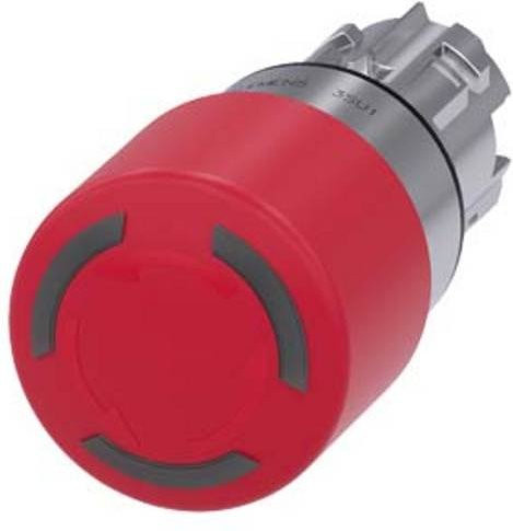 Siemens Not-Halt-Pilzdrucktaster 3SU1051-1GB20-0AA0 in Rot mit IP69K Schutzart - Bild 1