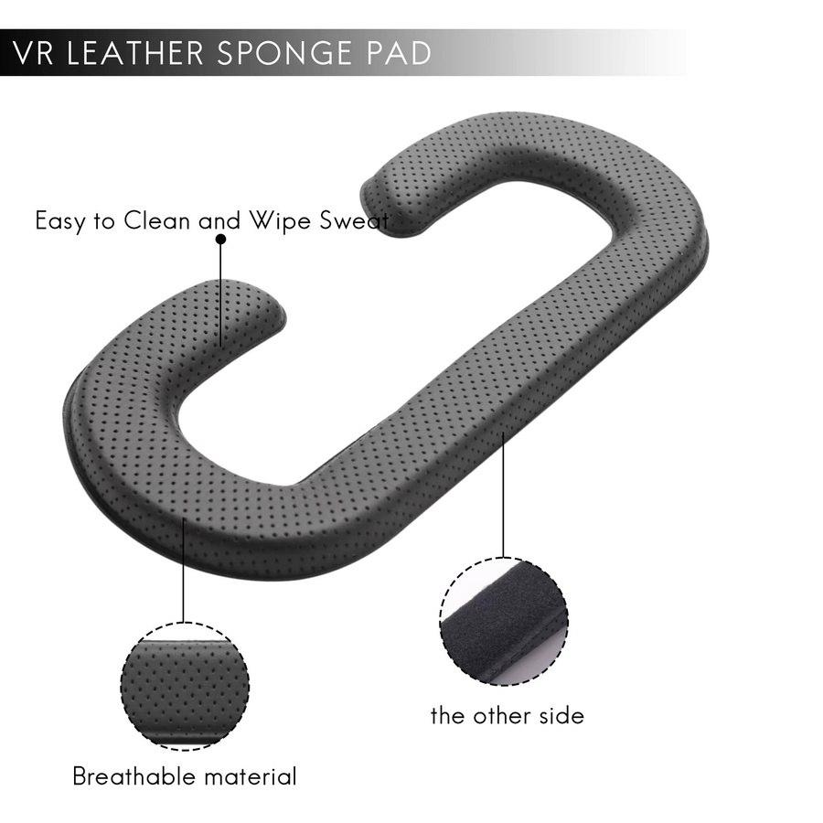 HTC Vive Gesichtskissenbezug aus PU-Leder und Schaumstoff in Schwarz - Bild 4