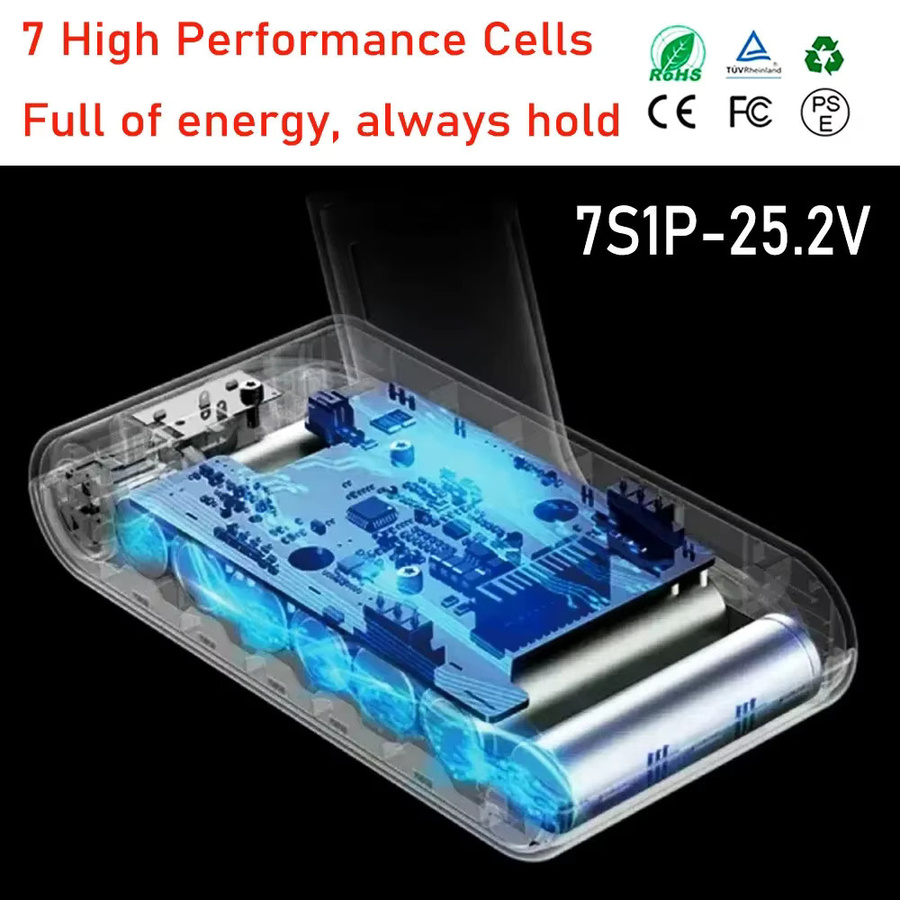 Wiederaufladbarer Lithium-Ionen-Akku für Xiaomi Mijia G9 G10 1S R10 Staubsauger, 25,2 V, 5000 mAh, Weiß - Bild 3