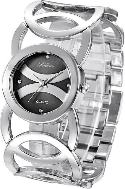 Armbanduhr Edelstahl, Quarz, Weiß, Damen - Bild 1