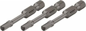 Hazet Torsions-Bits für Schlag- und Maschinenschrauber, 3er-Set, Sechskant massiv 6,3 (1/4 Zoll), Innen-Sechskant Profil 4, Farbe Silber - Bild 1