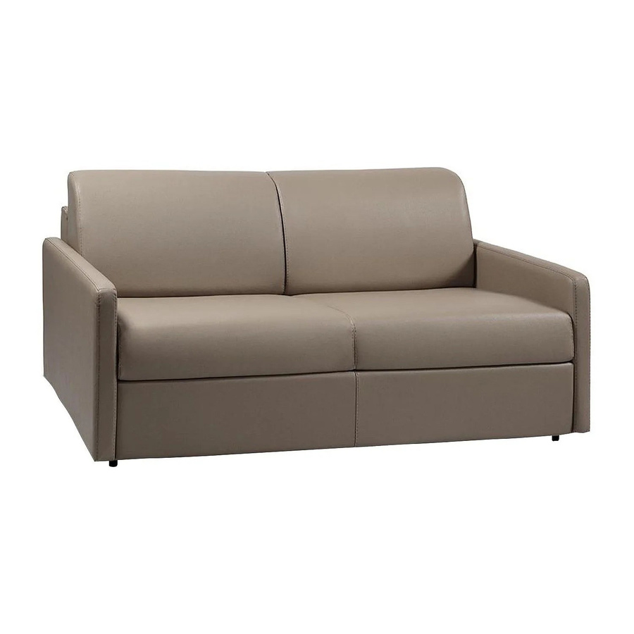 Vente-unique Schlafsofa Calife in Beige mit Kunstlederbezug - Bild 2