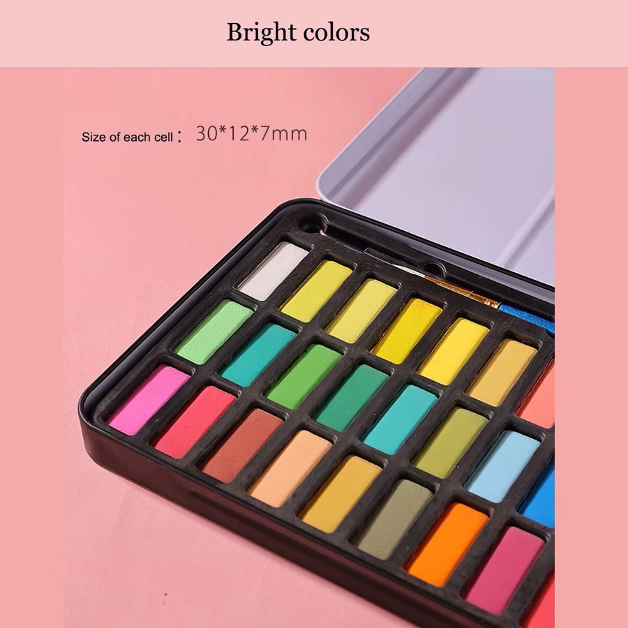 Tragbare Eisenbox mit Aquarellfarben-Set in Multicolour für Kunst und Handzeichnungen - Bild 3