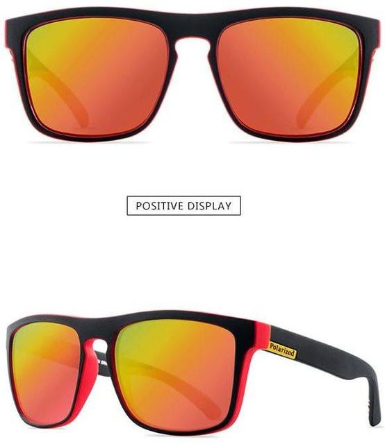 Sonnenbrille Männer, Vollrand, Square, Kunststoff, braun - Bild 1