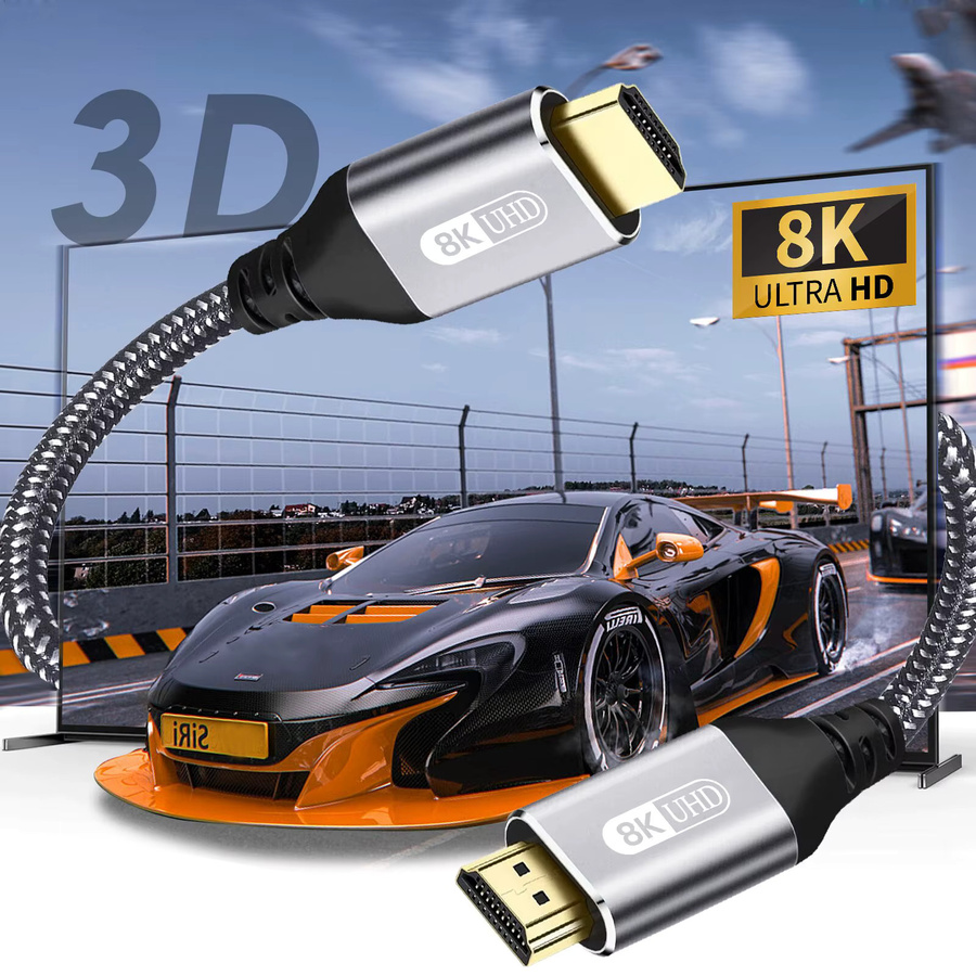 Nierbo HDMI 2.1 Kabel für 8K 60Hz und 4K 120Hz mit 48Gbps, eARC und Ultra HDR für TV, Laptop und PS5 - Bild 3