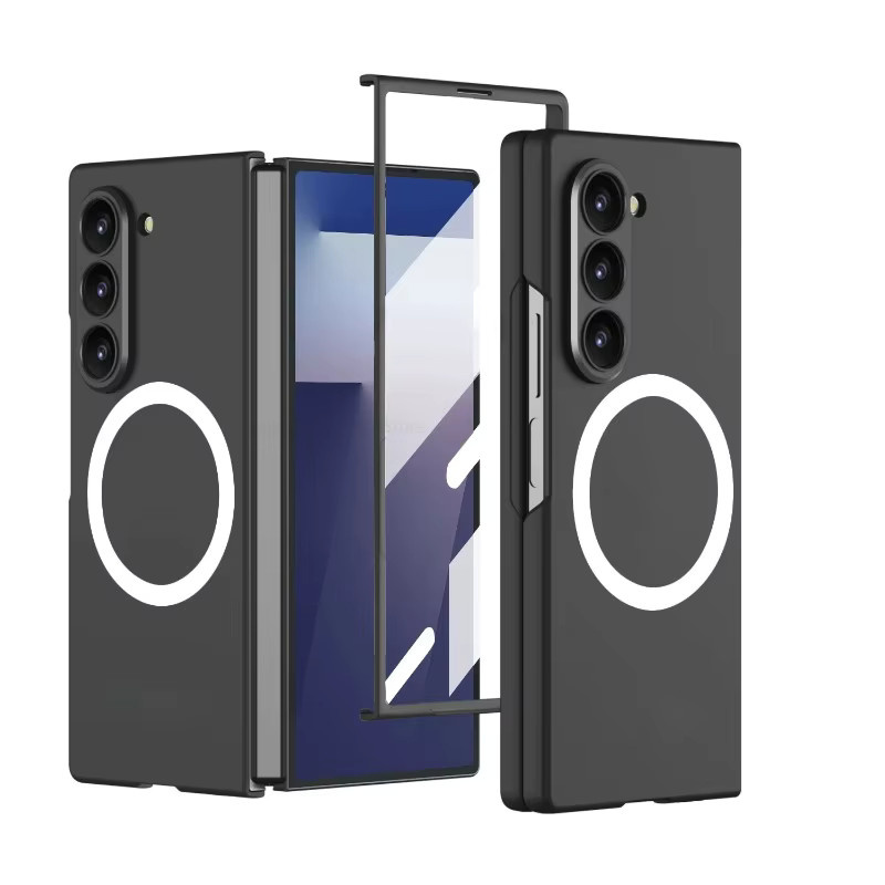 Robuste magnetische kabellose PC-Hülle für Samsung Galaxy Z Fold 7, 6, 5 in Schwarz mit HD-Folie und stoßfestem Schutz - Bild 5