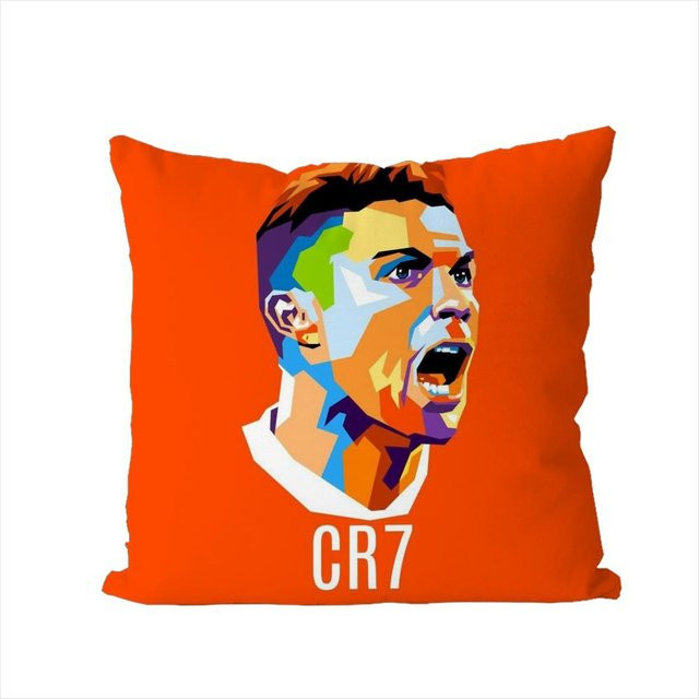 JMG Clothing CR7 Cristiano Ronaldo Kissenbezug aus Plüsch, Orange, B/T/H: 40 x 40 x 0 cm - Bild 1