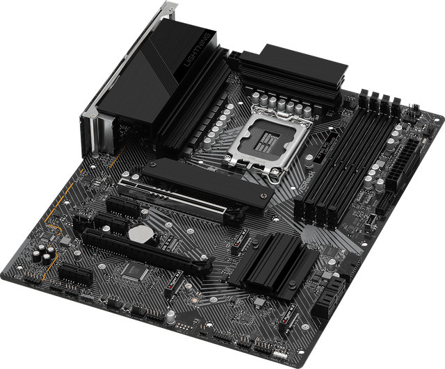 ASRock Z790 PG Lightning Motherboard ATX mit LGA1700-Sockel, Z790 Chipsatz, DDR5 Unterstützung, USB-C, Ethernet/LAN und HDMI in Schwarz - Bild 1