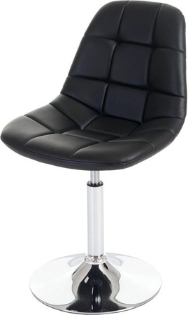 CHEFGASTRO Esszimmerstuhl 2er-Set aus Kunstleder in Schwarz mit Chrom-Gestell, H x B x T: 84 x 47 x 50 cm, Sitzhöhe: 46 cm