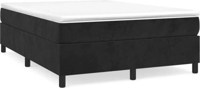 vidaXL Boxspringbett in Schwarz aus Samt, B/T/H: 140 x 200 x 35 cm - Bild 1