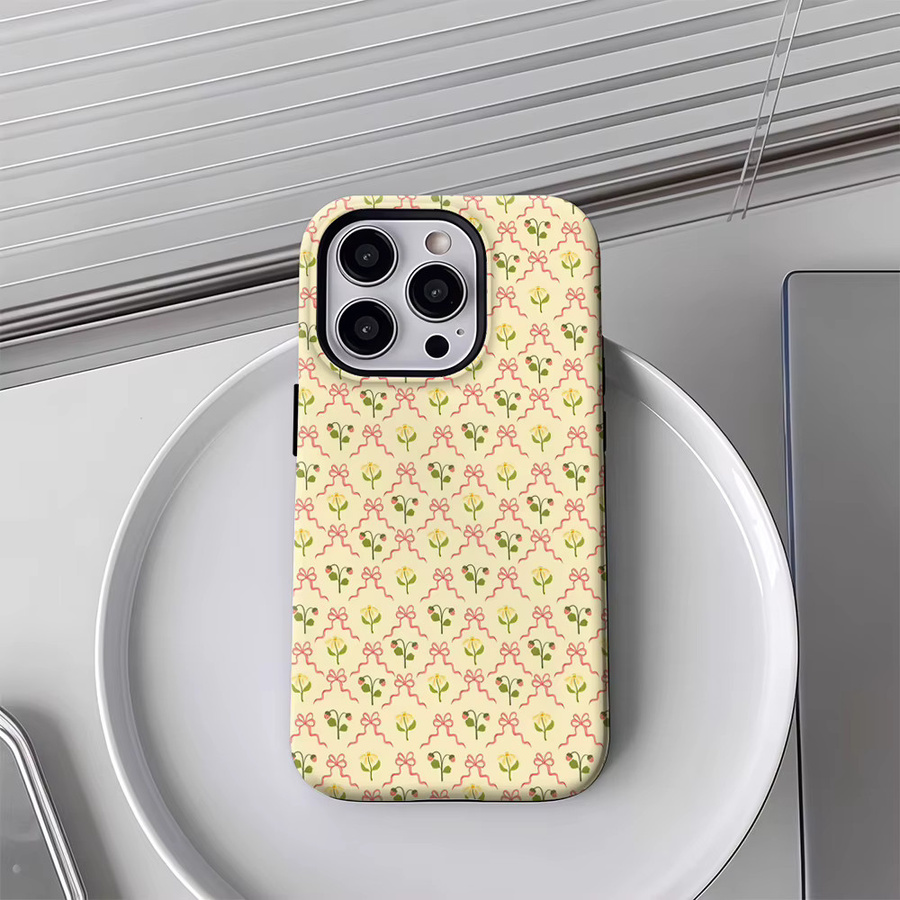 Potdemiel Robuste Handyhülle mit Blumenmuster für iPhone 17 16 15 14 13 Pro Max Plus, Mehrfarbig - Bild 3