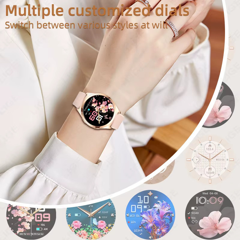 LIGE Smartwatch, Schwarz, Silikon, Damen - Bild 4