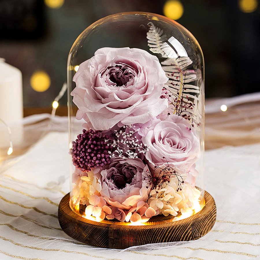 Ewiges Rosen-Bouquet in einer Glasglocke von Shopping Party - Bild 2