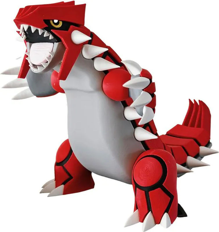 Pokemon Groudon Figur in Rot als Modell-Spielzeug aus Kunststoff für deinen Desktop oder Kühlschrank - Bild 1