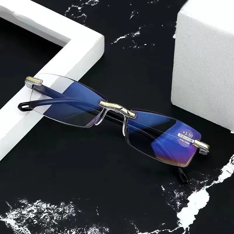 MDOD Lesebrille Männer, randlos, quadratisch - Bild 2