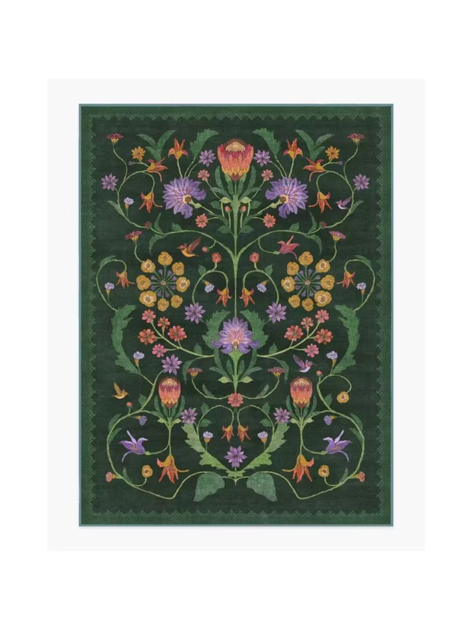 VIKAMA Forest Floral Wohnzimmerteppich in modernem Design, strapazierfähiger rechteckiger Teppich für dein Zuhause - Bild 3