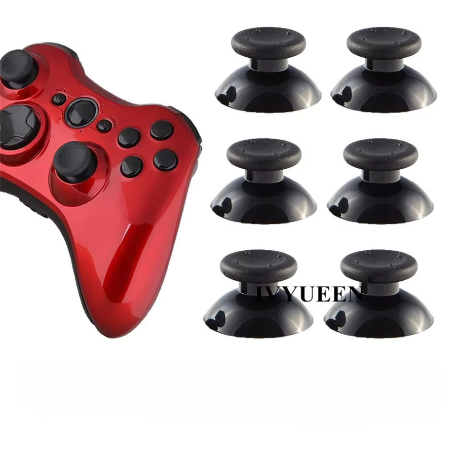 IVYUEEN Ersatz-Thumbsticks für Xbox 360 Controller, 3D-Analog-Joystick und Griffkappen in Schwarz - Bild 4