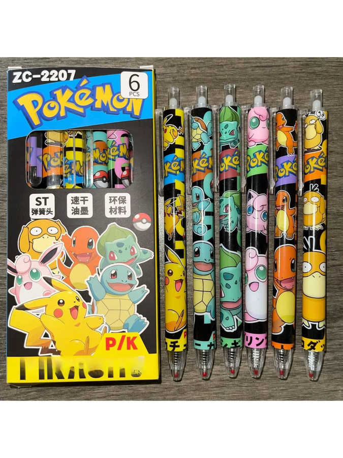 Pokémon Kugelschreiber mit niedlichem Cartoon-Design für Schüler, schwarze Tinte, erhältlich in Schwarz und Multicolour - Bild 3