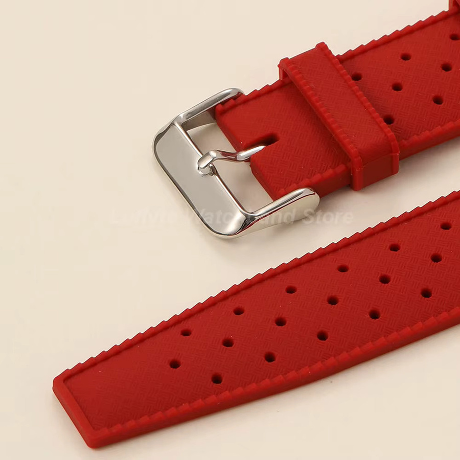 luffyte Uhrenarmband Silikon, Schnellverschluss-Federsteg, 18mm 20mm 22mm - Bild 3